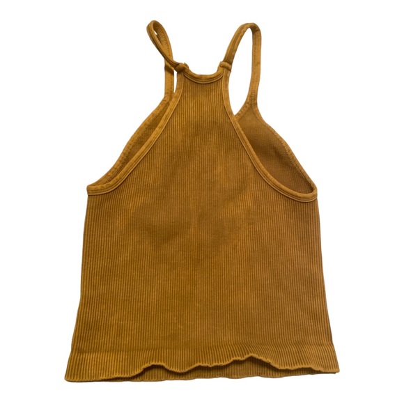 Free People Happiness Runs Long Crop Tank golden yellow XS/S $40 - Picture 3 of 14